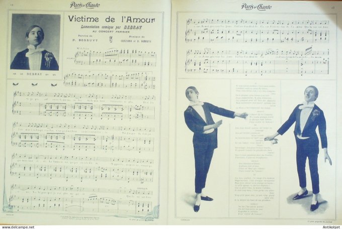 Paris qui chante 1905 n°116 Yvette Guilbert Reschal Brébion Limat Dalaza Debray