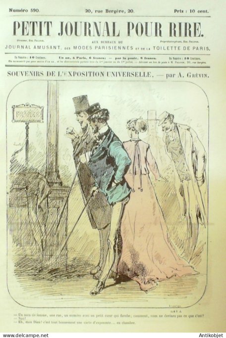 Petit journal pour Rire 1866 # 590 Soupirs & regrets Carlo Gripp