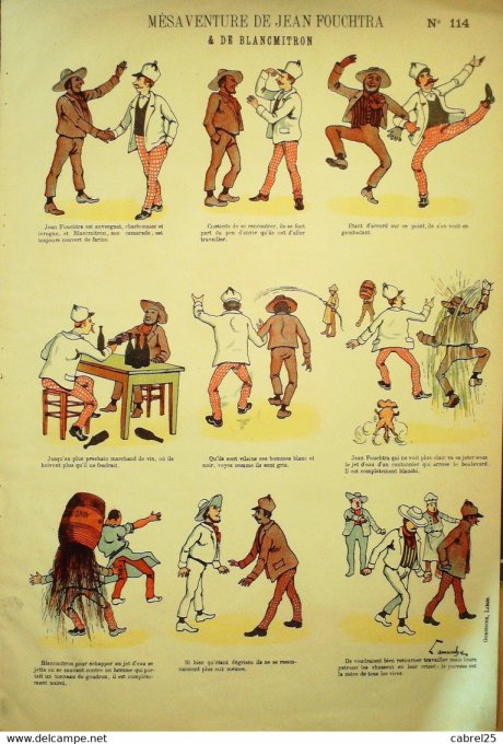 Mesaventures  de Jean Fouchtra & Blancmitron &  de Blancmitron(Pellerin d'epinal) Camouche