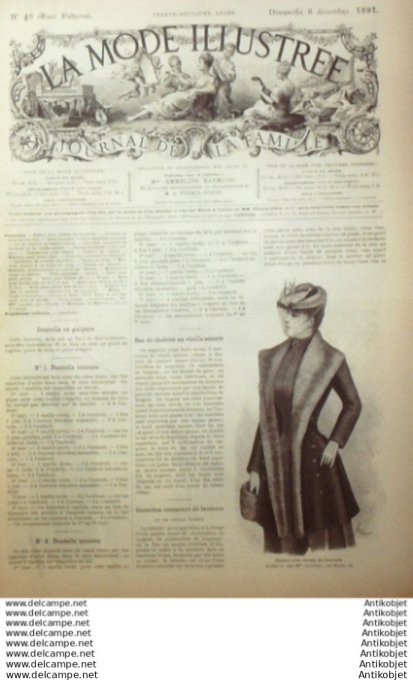 Journal + Patron Mode illustrée  1891 # 49 (with Pattern)