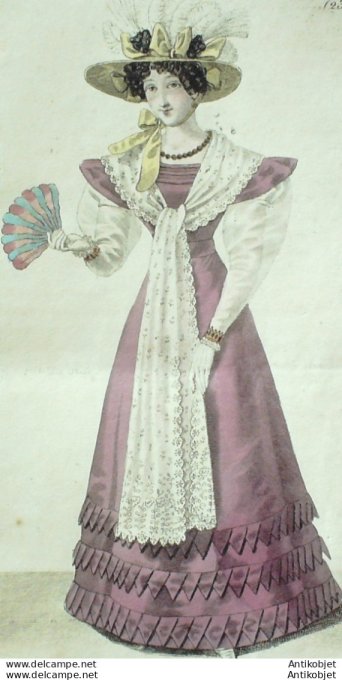 Costume Parisien 1825 # 2356 Robe de gros de Naples