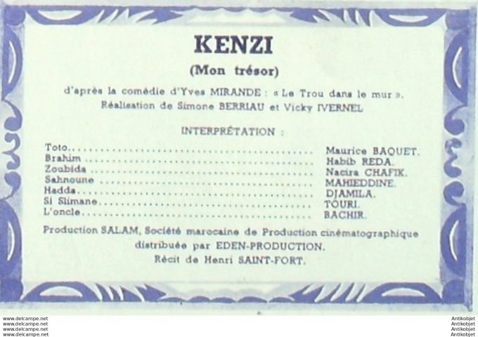 Kenzi mon trésor Djamila Maurice Raquet Habib Reda