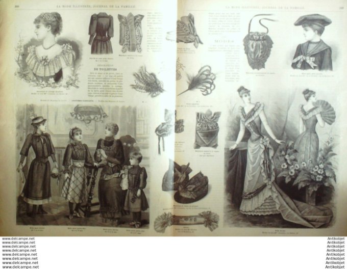 Journal + Patron Mode illustrée  1891 # 49 (with Pattern)