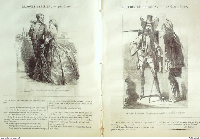 Petit journal pour Rire 1866 # 590 Soupirs & regrets Carlo Gripp