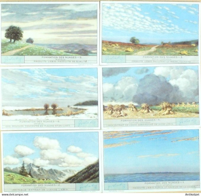 Chromo Liebig Sang 1281 Formations nuageuses (1933)