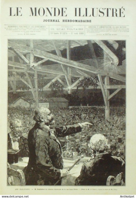 Le Monde illustré 1881 n°1274 Tunisie Gabes Mentzel Canon Revolver Hitchkiss Marseille (13) Prado Le