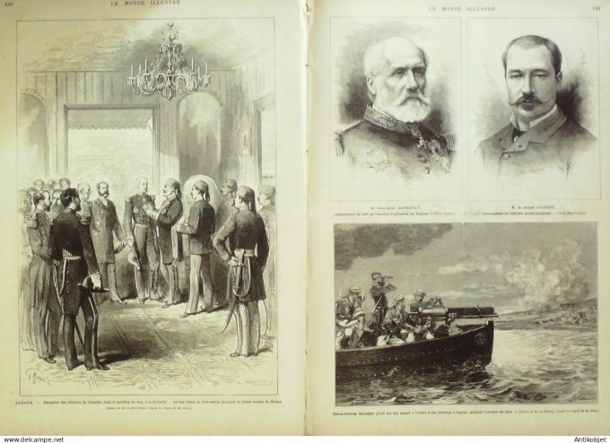 Le Monde illustré 1881 n°1274 Tunisie Gabes Mentzel Canon Revolver Hitchkiss Marseille (13) Prado Le