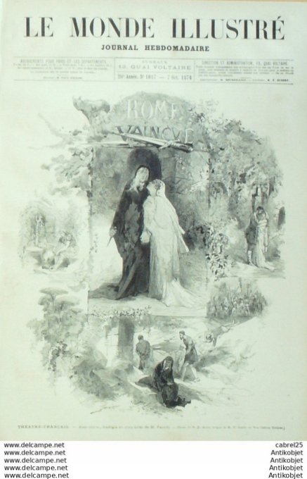 Le Monde illustré 1876 n°1017 Brest Lannion (29) Viet Nam Saigon Russie Kiel St-Pétersbourg Sete (34