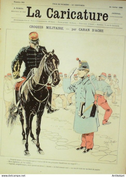 La Caricature 1886 #343 Caran d'Ache Bascule Sorel Gal Boulanger par Luque Nosal Draner