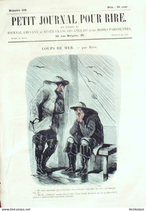 Petit journal pour Rire 1857 # 119 Loups de mer Riou