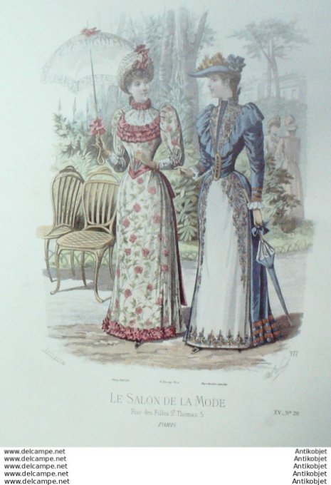 Gravure Mode Salon 1889 #  977 (Old Fashion plate)