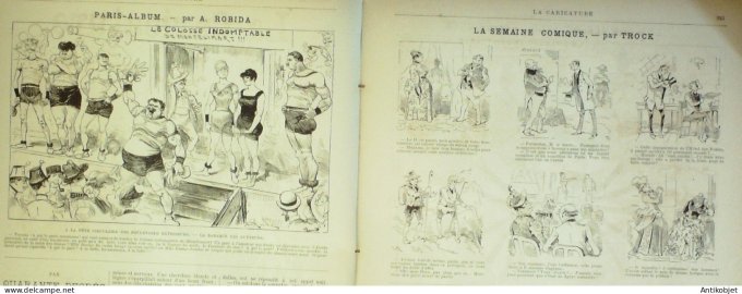 La Caricature 1886 #343 Caran d'Ache Bascule Sorel Gal Boulanger par Luque Nosal Draner