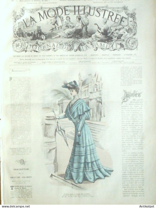 La Mode illustrée journal 1905 n° 07 Toilette de ville