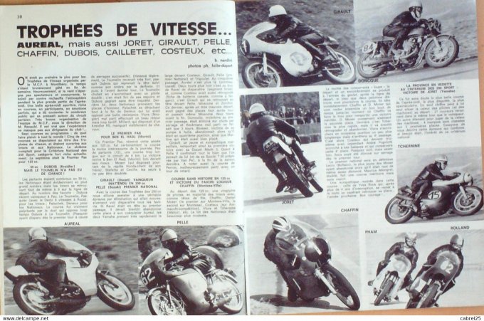 Moto Revue 1969 n° 1928 250 MVb Vélosolex Nogaro trophées de vitesse