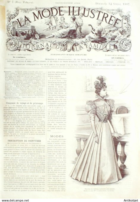 Mode illustree 1897 Lot de 9 journaux