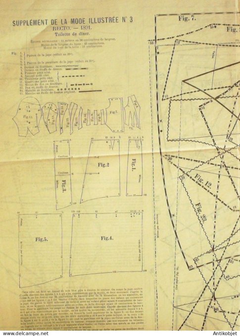 Journal + Patron Mode illustrée  1891 # 03 (with Pattern)