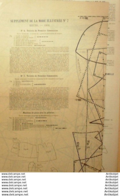 Journal + Patron Mode illustrée  1891 # 07 (with Pattern)