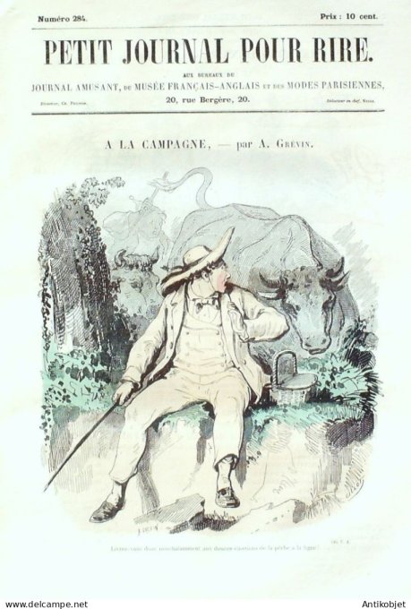 Petit journal pour Rire 1860 # 284 A la campegne Grevin