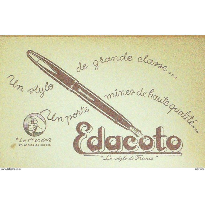 Buvard EDACOTO Porte plume