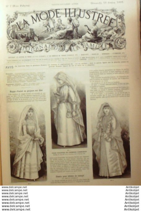 Journal + Patron Mode illustrée  1891 # 07 (with Pattern)