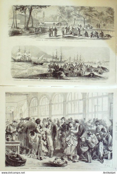 Le Monde illustré 1871 n°746 Villeneuve-l'Etang (92) Allemagne Cuxhaven Strasbourg (67) Montmorency 