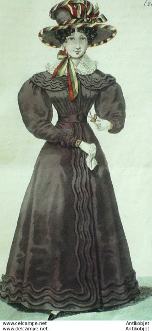 Costume Parisien 1825 # 2357 Redingote gros de Naples