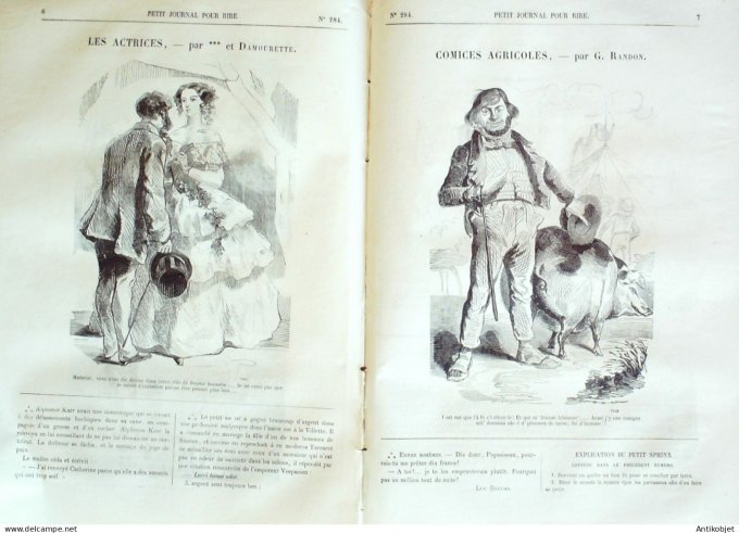 Petit journal pour Rire 1860 # 284 A la campegne Grevin