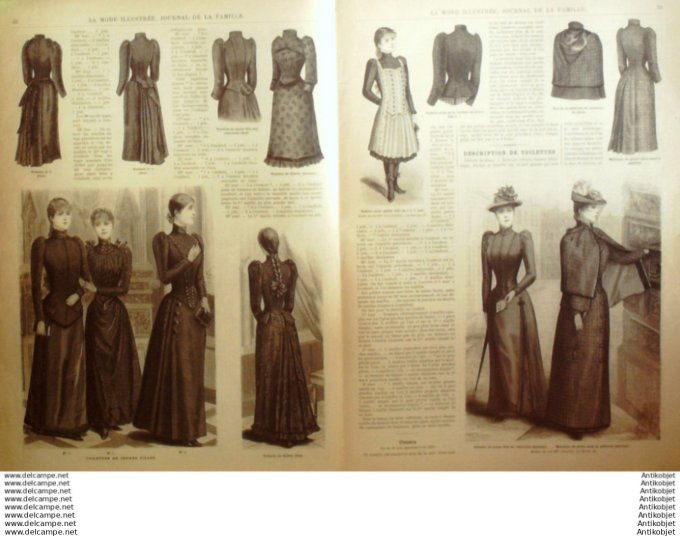 Journal + Patron Mode illustrée  1891 # 07 (with Pattern)