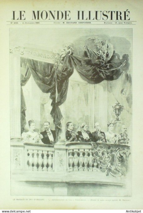 Le Monde illustré 1896 n°2068 Corbières (11) Autriche Schoenbrunn Hoffburg Madagascar  Andriamasonal