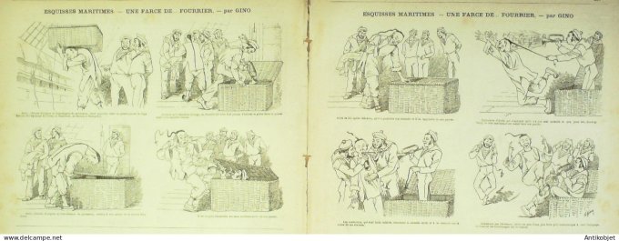La Caricature 1881 #  81 Champs-Elysées Robida Barret Piquoiseau Loys Gino