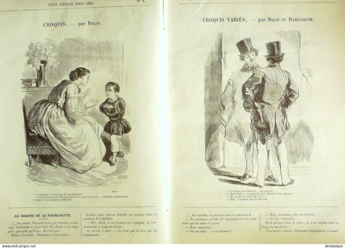 Petit journal pour Rire 1868 #    9 L'Esprit des betes Randon