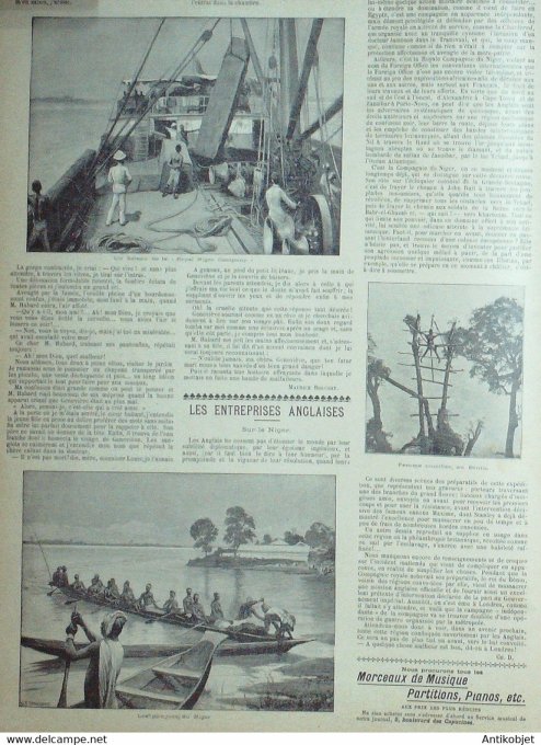 Soleil du Dimanche 1897 n° 5 Inde Bombay peste Moharum Niger ampli Suter