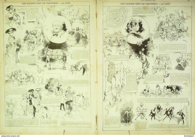 La Caricature 1881 #  81 Champs-Elysées Robida Barret Piquoiseau Loys Gino
