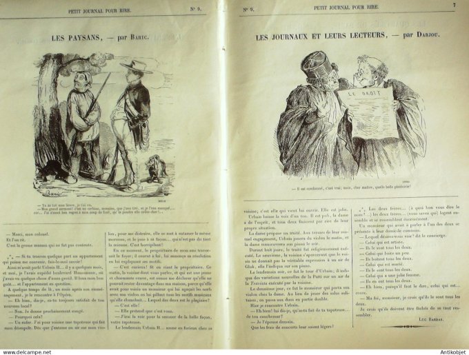 Petit journal pour Rire 1868 #    9 L'Esprit des betes Randon