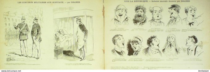 La Caricature 1881 #  81 Champs-Elysées Robida Barret Piquoiseau Loys Gino