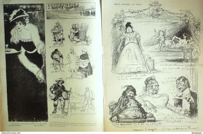 Le Rire 1907-03-16 # 215 Journal humoristique Ed.Originale volontaires de l'Impot