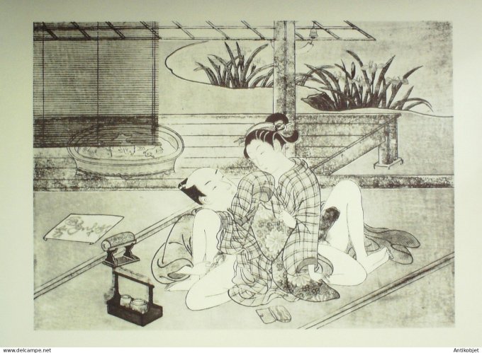 Estampe Japonaise scène érotique (Suzuki Harunobu 1724-1770)