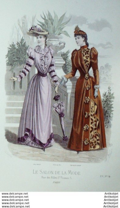 Gravure Mode Salon 1889 #  971 (Old Fashion plate)