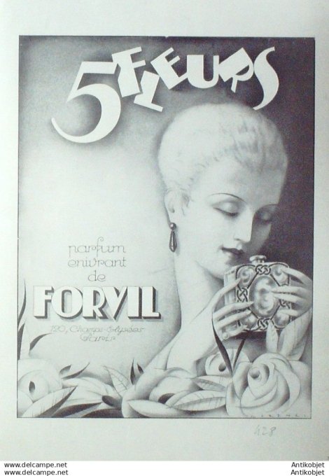 Publicite Cosmetique Forvil 5 fleurs 1992