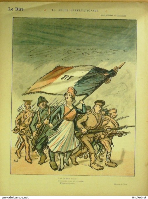 Le Rire Rouge 1916-09- 23 #  97 Journal humoristique Ed.Originale Non Fluctuat Immergitur