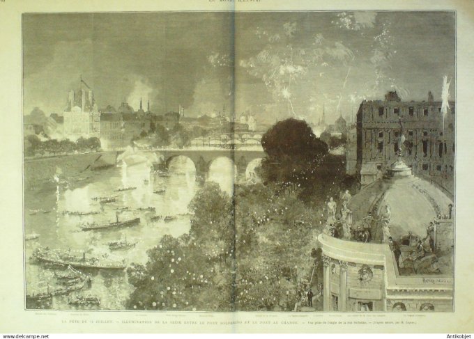 Le Monde illustré 1882 n°1321 Hotel de ville près Rivoli Grévy rue François-Miron