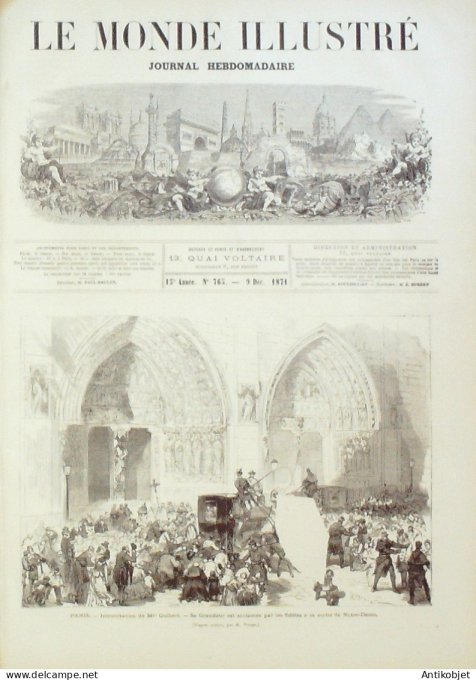 Le Monde illustré 1871 n°765 Irlande Robert Kelly Champigny (94) Cuba Santa Rita Manzanillo