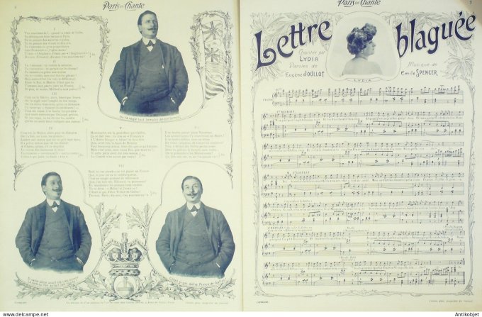 Paris qui chante 1903 n° 23 Polaire FranckFursy Lydia Girard Bluette Brille