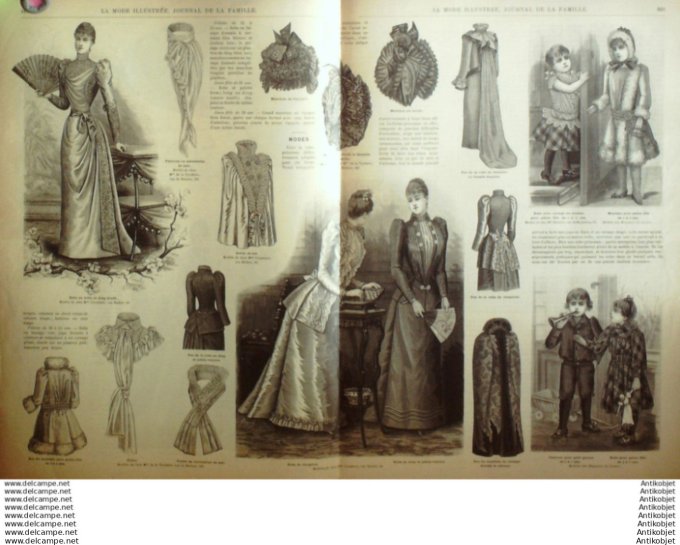 Journal + Patron Mode illustrée  1891 # 46 (with Pattern)