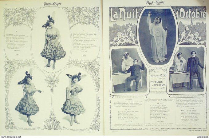 Paris qui chante 1903 #23 Polaire FranckFursy Lydia Girard Bluette Brille