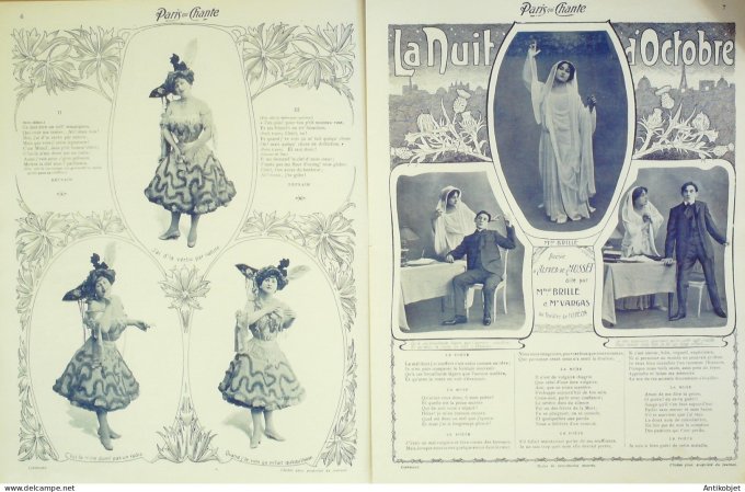 Paris qui chante 1903 n° 23 Polaire FranckFursy Lydia Girard Bluette Brille