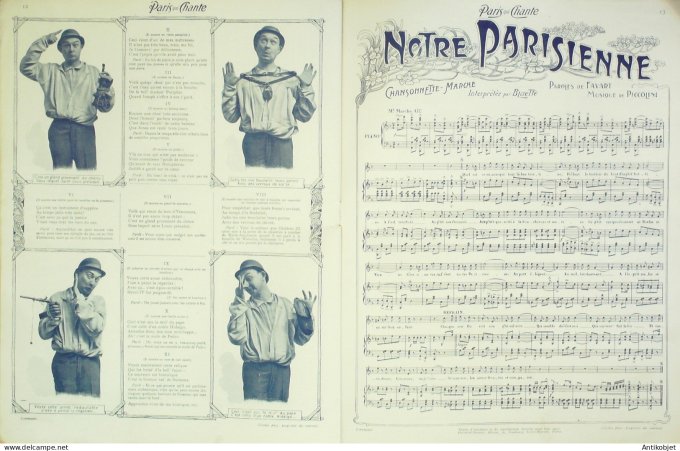 Paris qui chante 1903 n° 23 Polaire FranckFursy Lydia Girard Bluette Brille