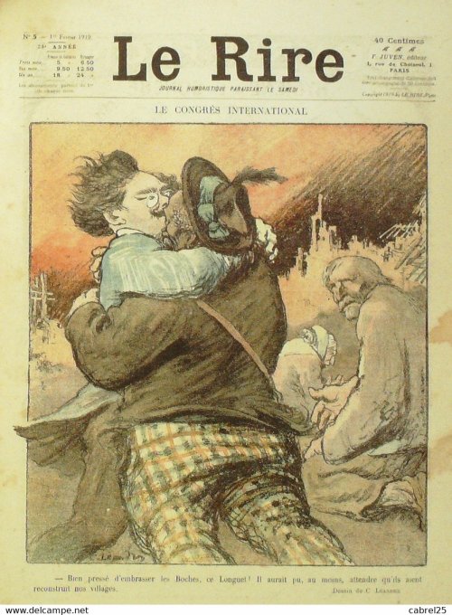 Le Rire 1919 n°  5 Léandre Préjelan Gottlob Reb Guillaume Roussau