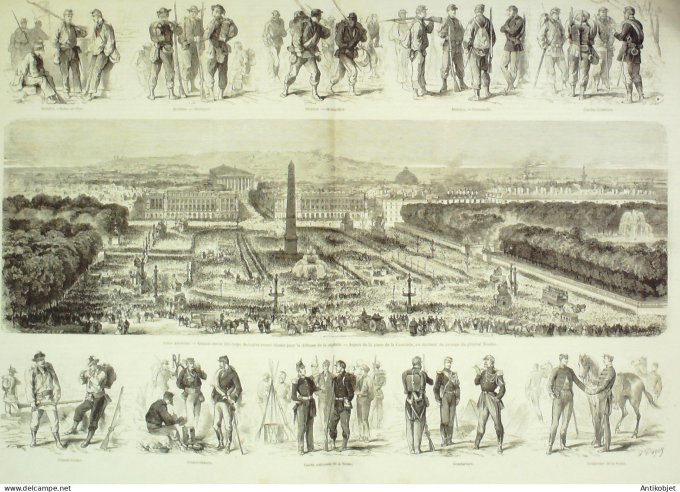 Le Monde illustré 1870 n°702 Allemagne Wilhemlshoehe Cassel St-Cloud (92) Villejuif (94) Montmartre