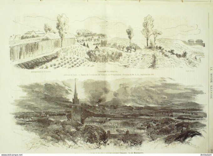 Le Monde illustré 1870 n°702 Allemagne Wilhemlshoehe Cassel St-Cloud (92) Villejuif (94) Montmartre